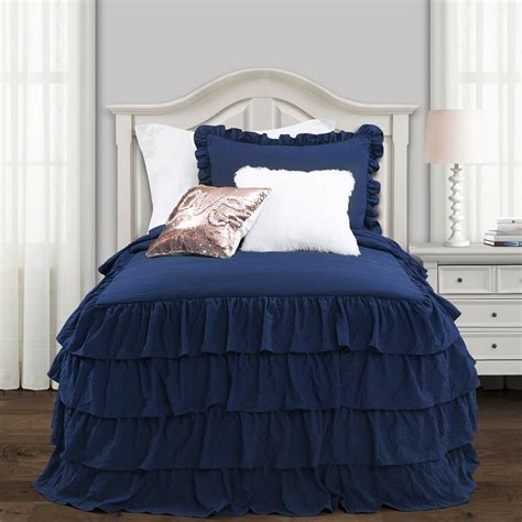 Allison Ruffle Skirt Bedspread Set Lush Decor