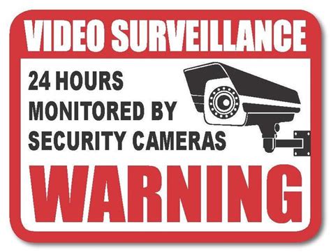 Video Surveillance Monitor Security Cameras Sticker Sign Decal Vinyl