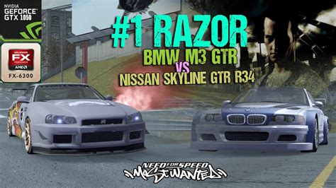 Bantai Challenges RAZOR Bmw M3 Gtr X Nissan Skyline Gtr R34 NFS Most