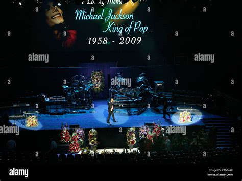 The Stage Is Set Up The Memorial Service For The King Of Pop Michael Jackson At The Staples