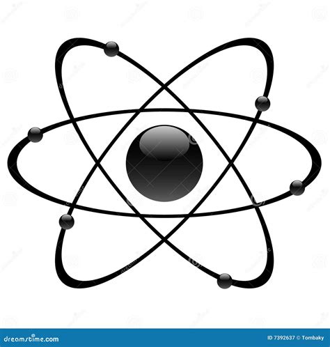 Atomic Symbol Stock Vector Illustration Of Electron Chemical 7392637