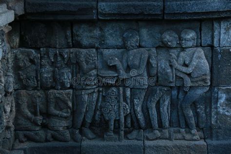 Old Relief Borobudur Temple. Stock Image - Image of borobudur ...