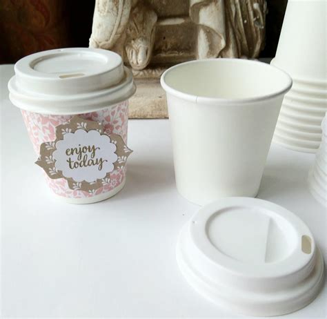 Set Of Ten Mini Coffee Cups With Lids Make Adorable Ts Etsy