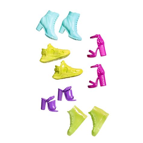 Barbie Shoe Pack 5 Pairs Of Shoes In Different Colours And Styles