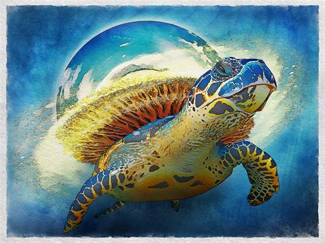 World Turtle Painting By Gayle West Pixels