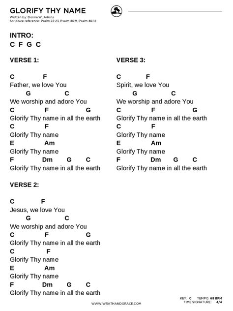 3 Glorify-Thy-Name Chords | PDF