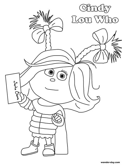 Cindy Lou Who Coloring Page Cindy Lou Who Coloring Pages Printable