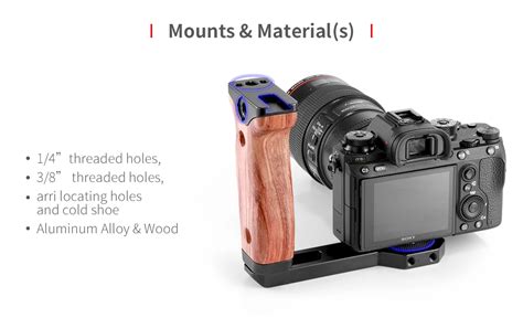 Smallrig Wooden Side Handle For Dji Ronin S Sc Rs Rsc Zhiyun