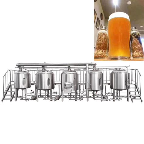 Restaurant L Large Scale Fermenting Beer Brewing Equipment