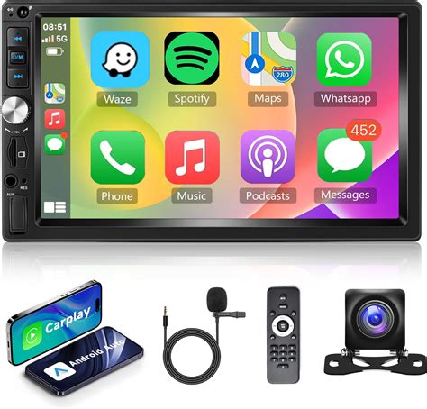 Autoradio 2 Din Avec Bluetooth Mains Libres Lien Miroir 6 2 Pouces HD