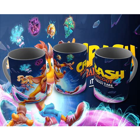 Caneca Crash Bandicoot 4 Já Estava na Hora Gamer Modelo 01