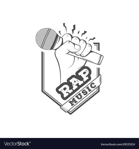 Rap music logo Royalty Free Vector Image - VectorStock