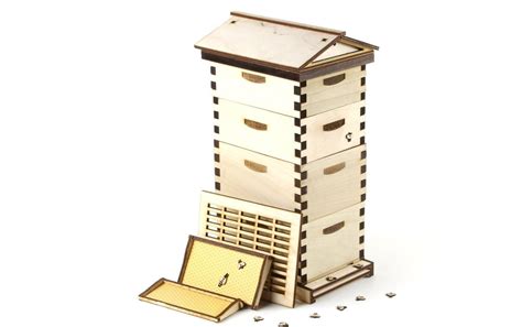 Miniature Deluxe Bee Hive Model Kit Meyer Bees