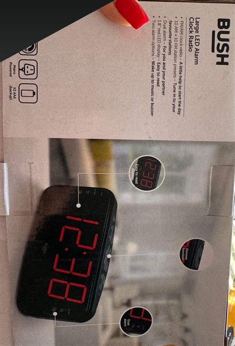 Bush Big Led Alarm Clock Radio Black 888 6415 For Sale Online Ebay