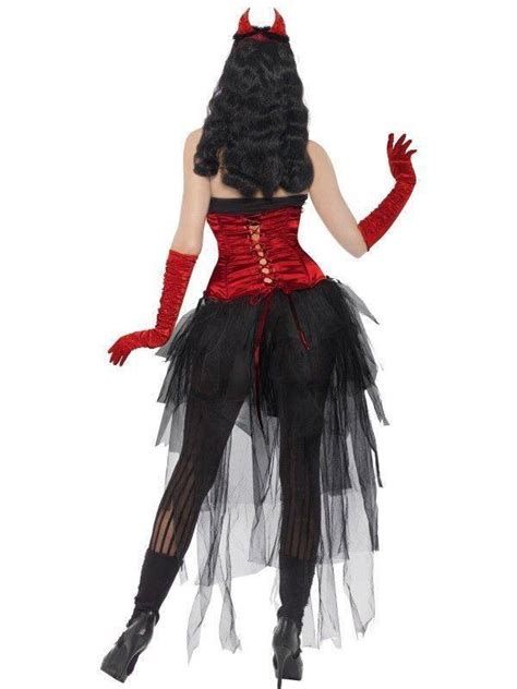 Sexy Devil Burlesque Costume Halloween Diva Outfit Disguises Costumes