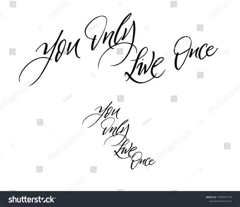 Yolo You Only Live Once Lettering Vector De Stock Libre De Regal As