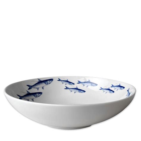 School Of Fish Wide Serving Bowl Matterns Floral