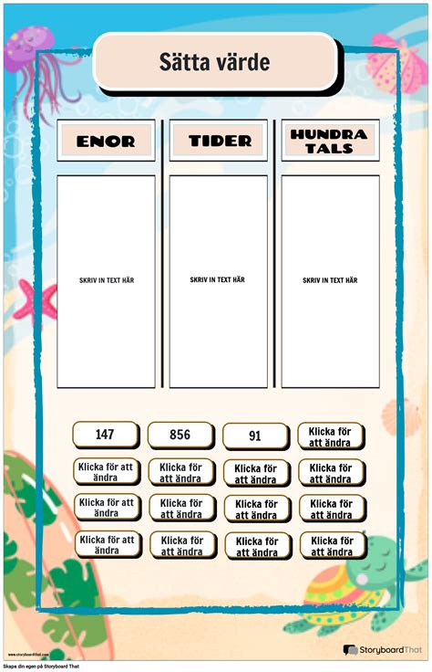 Sommar Strand Tema Plats V Rde Storyboard Por Sv Examples