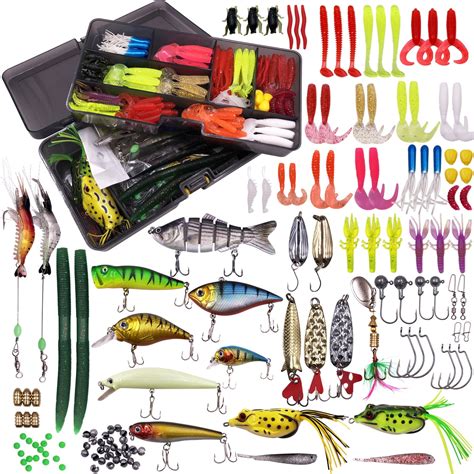 Buy Wdg 300pcs Fishing Lures Kit For Bass Freshwater Frog Lure With