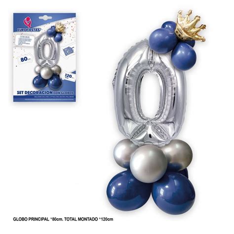 Set Palloncini Con Vaso Blu