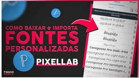 Como Adicionar Fontes No Pixellab Tutorial Youtube