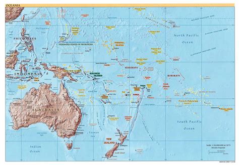 Oceania Physical Map - Mapsof.Net