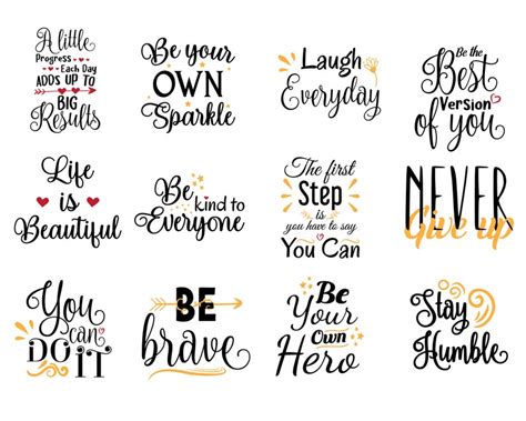 Motivierende Zitate Svg Zitate Bundle Inspirierende Zitate Etsy