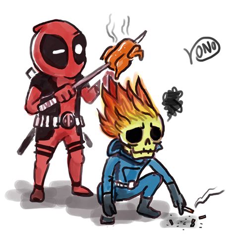 Ghost rider and deadpool by KonoLau on DeviantArt