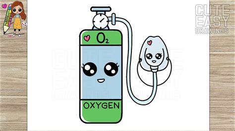 How To Draw Oxygen Cylinder With Regulator And Oxygen Face Mask Cute