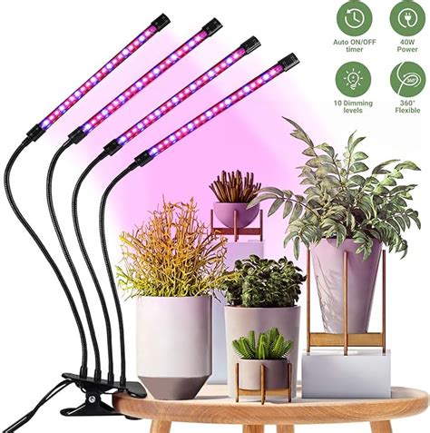 Hompo Lampe Horticole Led Pour Plantes Lampe De Croissance Avec