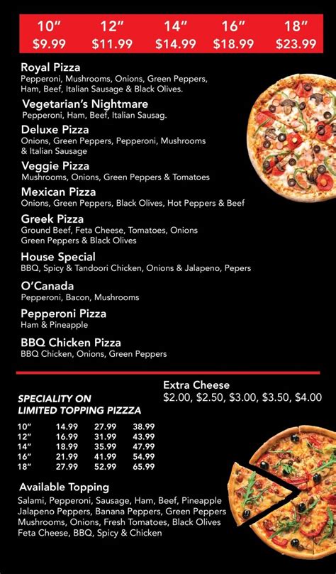 Menu At Pizza 17 And Fritou Forest Lawn Pastaburgerspoutines Pizzeria