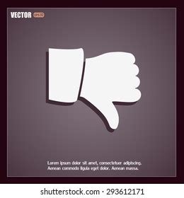 Vector Hand Thumb Down Icon Stock Vector Royalty Free 275627282