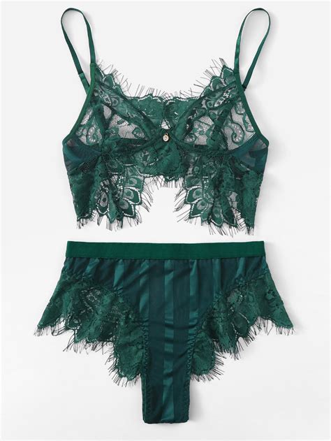 Eyelash Lace Lingerie Set