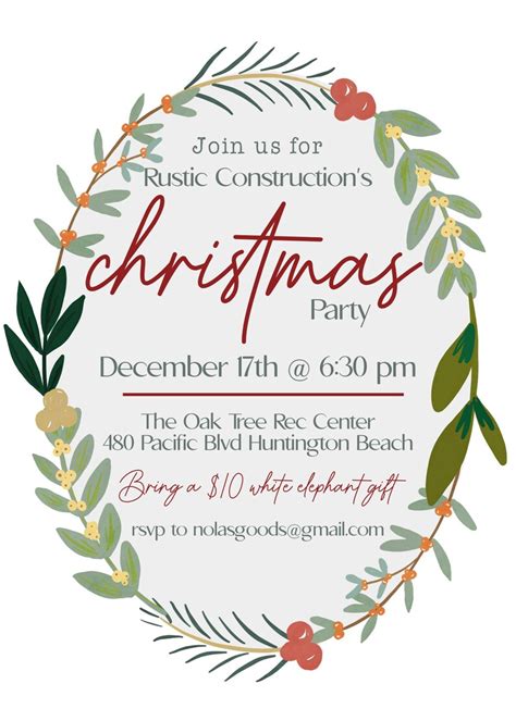 Corporate Christmas Party Invitations Work Party Invite - Etsy