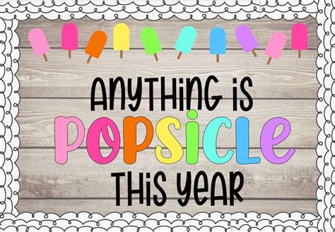 Anything Is POPSICLE This Year Printable Bulletin Board DIY Bulletin