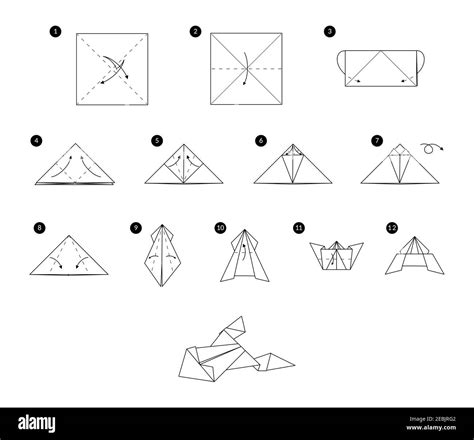 Frog origami outline Stock Vector Images - Alamy