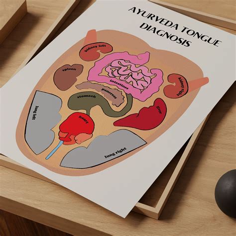 Ayurveda Tongue Diagnosis Chart Poster Book Planner Insert - Etsy