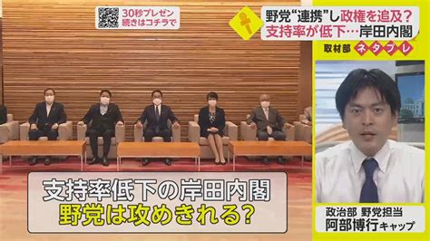 岸田内閣支持率低下でチャンス到来 政権追及へ“バラバラ野党”足並みは？【ネタプレ政治部】｜fnnプライムオンライン