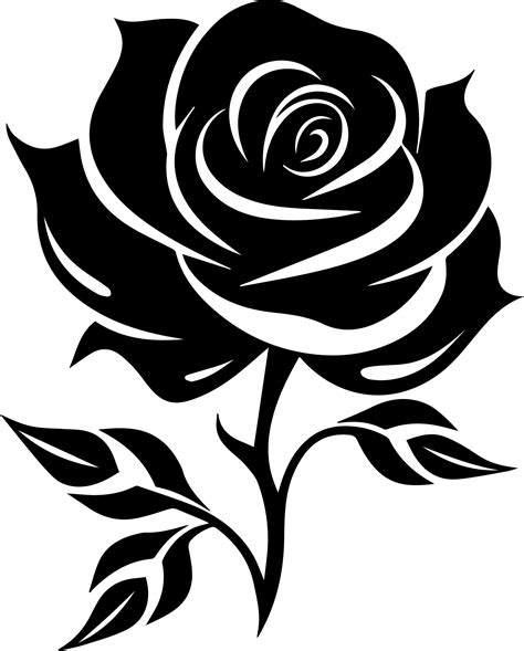 Rose SVG, Flowers SVG, Flower SVG, Rose Silhouette, Rose Vector, Rose ...