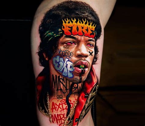 Jimi Hendrix Tattoo By Mashkow Tattoo Photo 30911