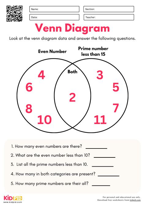 Reading Venn Diagram Worksheet For Grade 2 - Kidpid