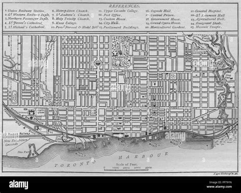 Toronto Map Of Toronto 1882 Stock Photo Alamy