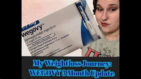 My Weight Loss Journey WEGOVY 3 Month Update YouTube