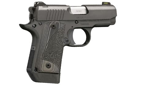 Kimber Micro Mm Matte Black Carry Conceal Pistol With Green Fiber