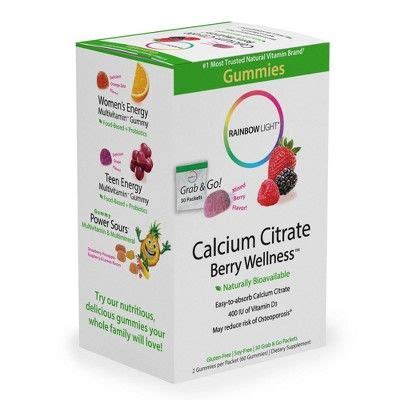 Calcium Citrate Wellness Dietary Supplement Gummies - Mixed Berry ...