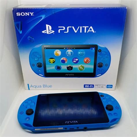 PLAYSTATION PS VITA 2K AQUA BLUE FULLSET 256GB FULL GAMES JAILBROKEN