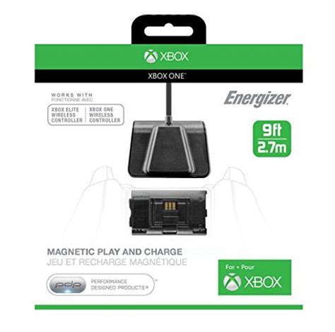 Pdp Energizer Magnetic Play And Charge Cable With Recharge Battery Xbox