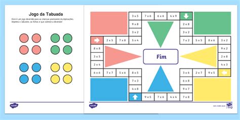 Jogo De Tabuleiro Multiplicação Tabuada Twinkl