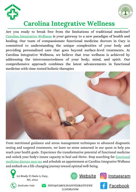 Carolina Integrative Wellness By Kimberlyrstalnaker Issuu