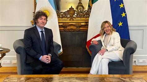 Milei se reunió con Giorgia Meloni y Sergio Mattarella en Italia Una